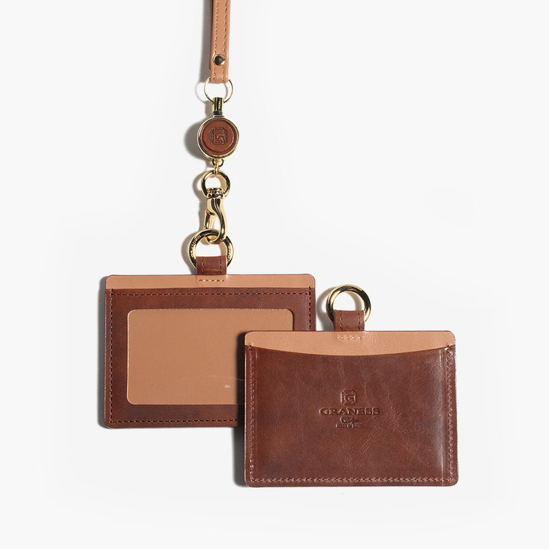 COJYO（古城）本革IDホルダーCamel Brown